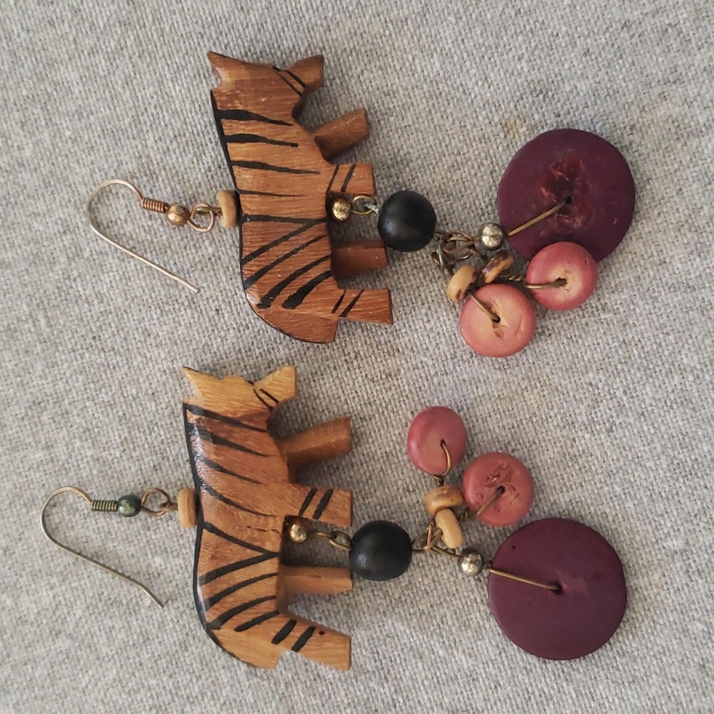 Zebra earrings